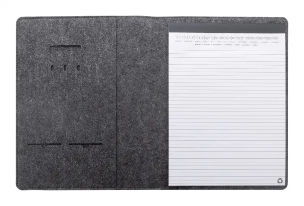 Refelt Meet A4 RPET felt document folder Dark grey