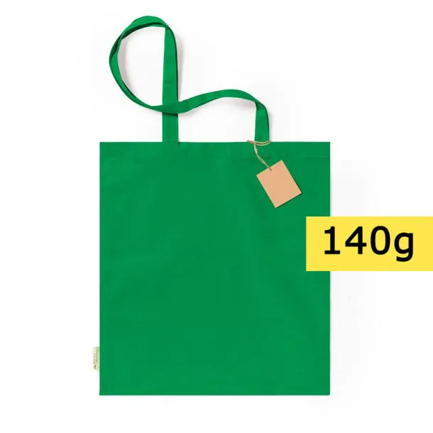  Organic cotton shopping bag, 140 g/m2 light green