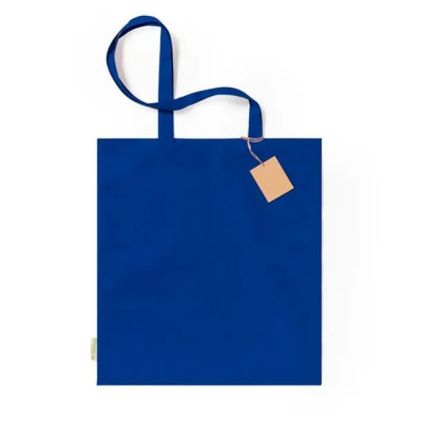  Organic cotton shopping bag, 140 g/m2 blue