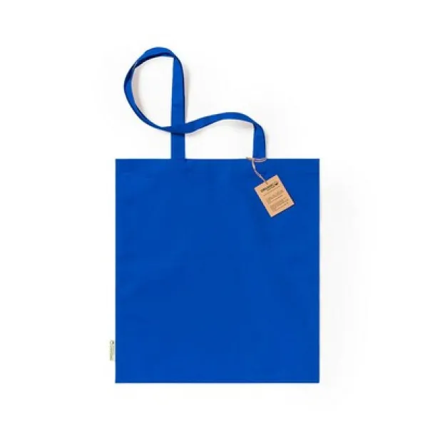  Organic cotton shopping bag, 140 g/m2 blue