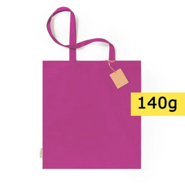  Organic cotton shopping bag, 140 g/m2 fuchsia