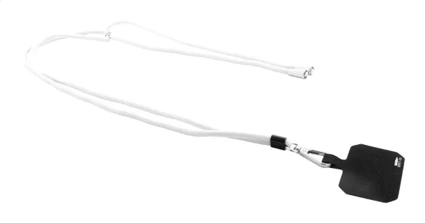 Corphon RPET mobile holder lanyard White