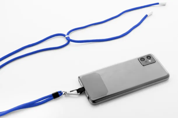 Corphon RPET mobile holder lanyard Blue