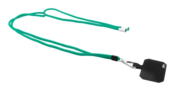 Corphon RPET mobile holder lanyard Green