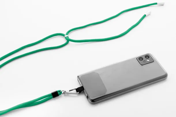 Corphon RPET mobile holder lanyard Green