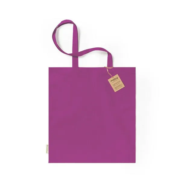  Organic cotton shopping bag, 140 g/m2 fuchsia