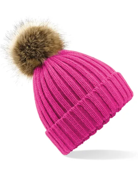  Fur Pop Pom Chunky Beanie - Beechfield