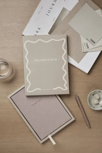 VINGA Thankfulness dnevnik od GRS certificiranog papira, A5 - Vinga beige