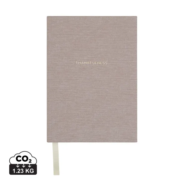 VINGA Thankfulness dnevnik od GRS certificiranog papira, A5 - Vinga beige