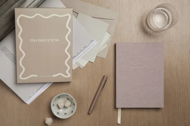 VINGA Thankfulness dnevnik od GRS certificiranog papira, A5 - Vinga beige