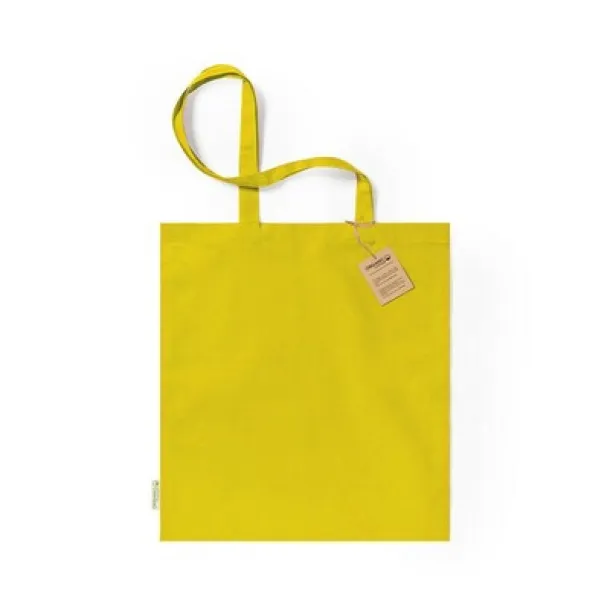  Organic cotton shopping bag, 140 g/m2 yellow