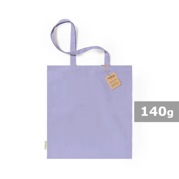  Torba za kupovinu od organskog pamuka, 140 g/m2 purple