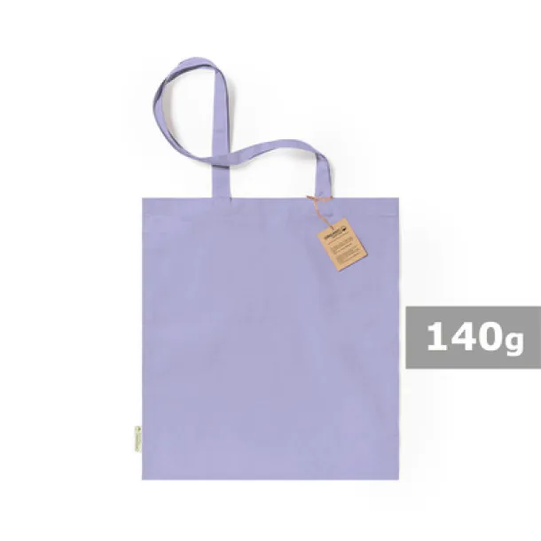  Organic cotton shopping bag, 140 g/m2 purple