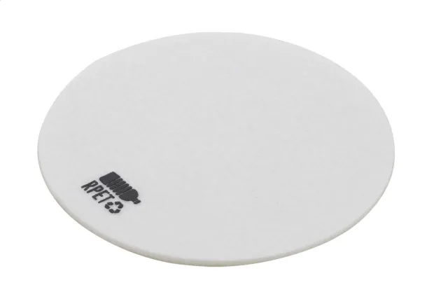 Hefe RPET felt coaster White