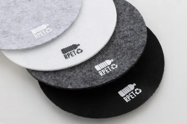 Hefe RPET felt coaster White