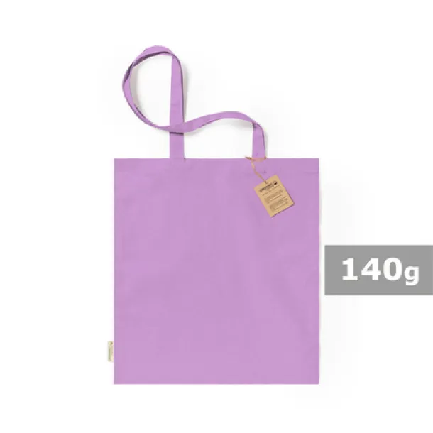  Organic cotton shopping bag, 140 g/m2 pink