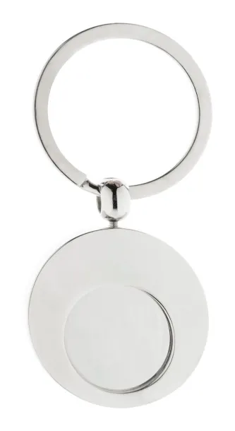 Cromo trolley coin keyring Silver