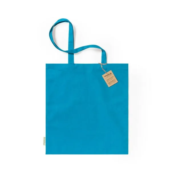  Organic cotton shopping bag, 140 g/m2 light blue