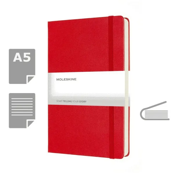  MOLESKINE notes, cca A5 red