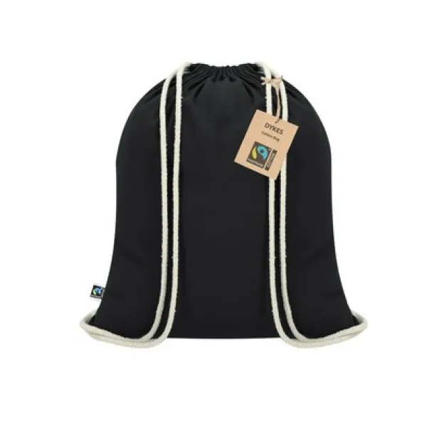  Cotton drawstring bag black