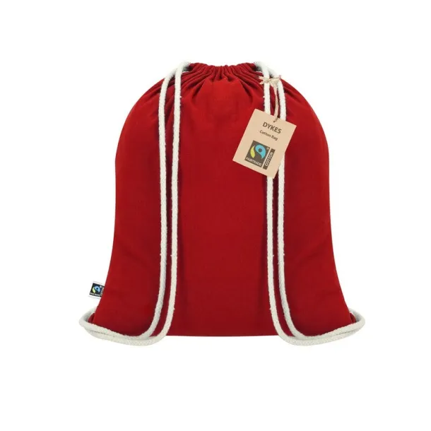  Cotton drawstring bag red