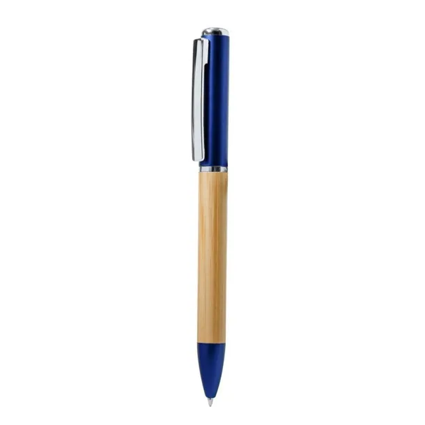  Bamboo ball pen, LED light Plava