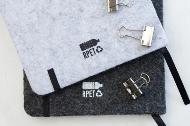 Refelt Note RPET felt notebook Grey