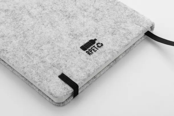 Refelt Note RPET felt notebook Grey