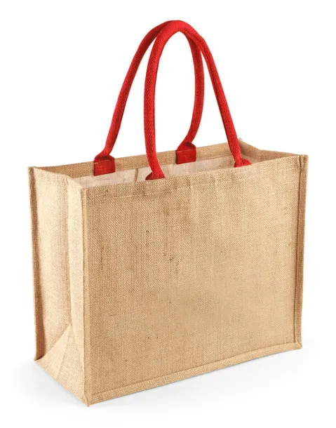  Classic Jute Shopper - Westford Mill Natural Bright Red