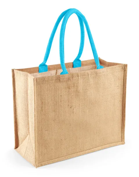  Classic Jute Shopper - Westford Mill Natural Surf Blue