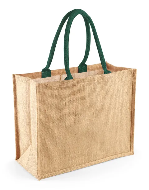  Classic Jute Shopper - Westford Mill Natural Forest Green