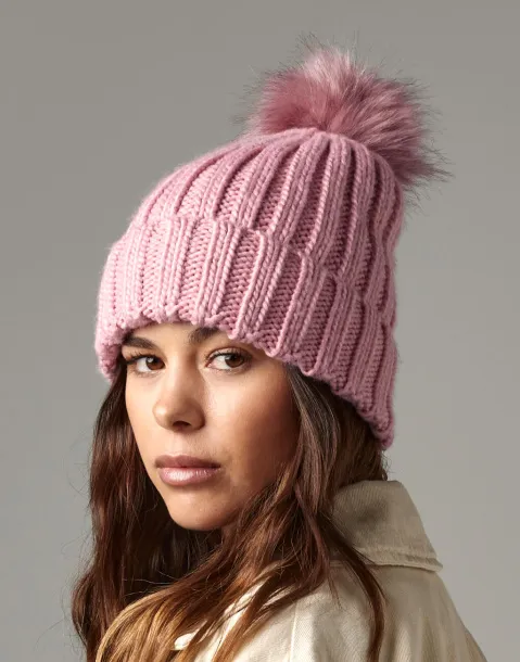  Verbier Fur Pop Pom Chunky Beanie - Beechfield