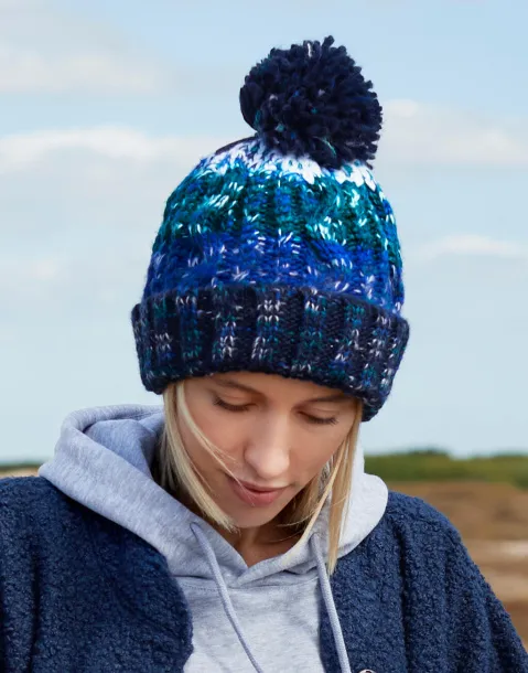  Corkscrew Pom Pom Beanie - Beechfield