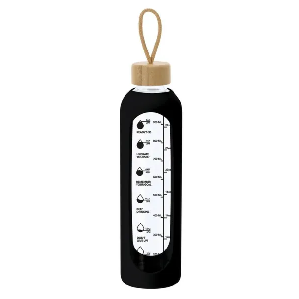  Glass bottle 1000 ml black