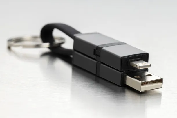 Terra recycled aluminum 4 in 1 60W fast charging cable - XD Xclusive Grey 