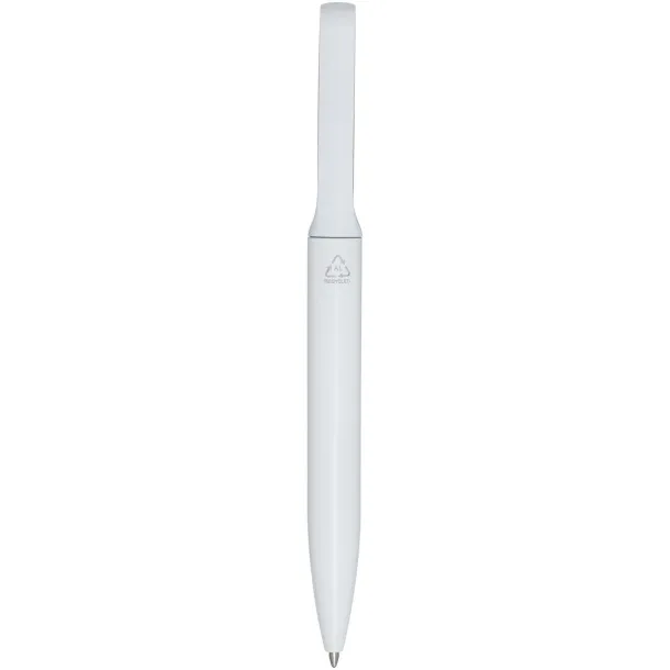 Blanca recycled aluminium ballpoint pen (blue ink) White