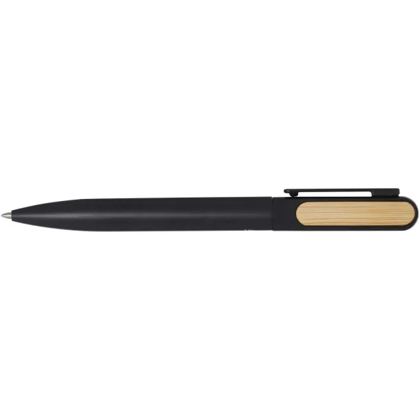 Blanca recycled aluminium ballpoint pen (blue ink) Solid black