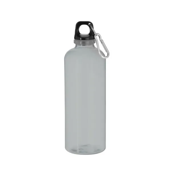  RPET sports bottle 630 ml with carabiner clip black