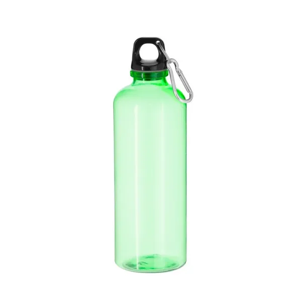  RPET sports bottle 630 ml with carabiner clip light green