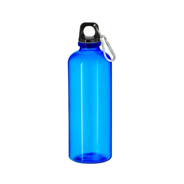  RPET sports bottle 630 ml with carabiner clip blue