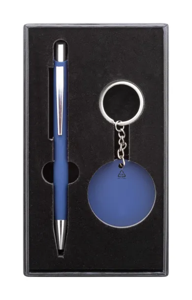 Miroset pen and keyring set Dark blue