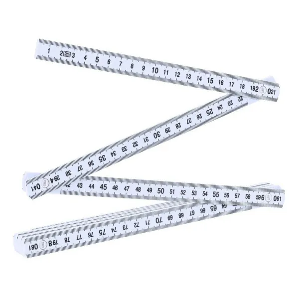  Ruler 2m, foldable Bijela