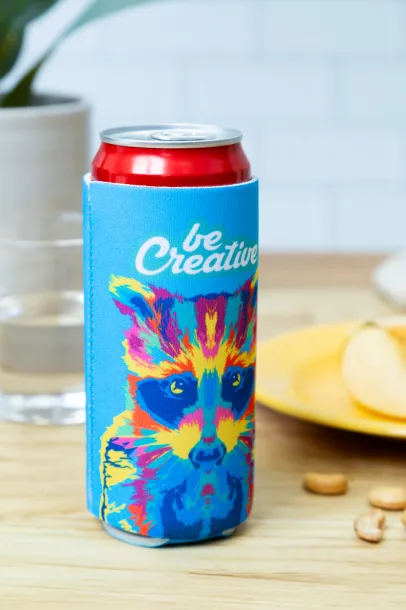 PrintCan Slim RPET personalizirani omotač za rashlađivanje za limenke Bijela