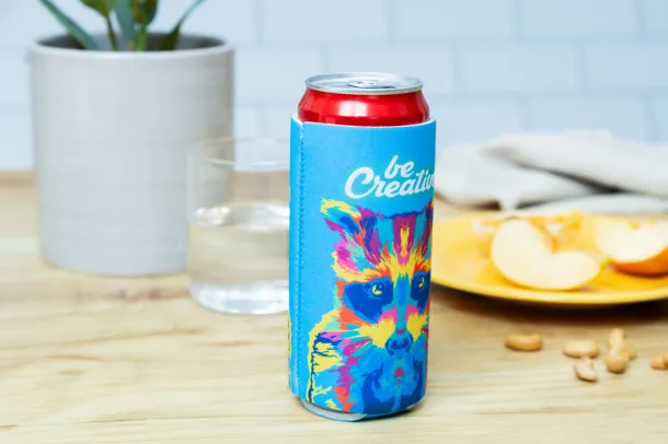 PrintCan Slim RPET personalizirani omotač za rashlađivanje za limenke Bijela