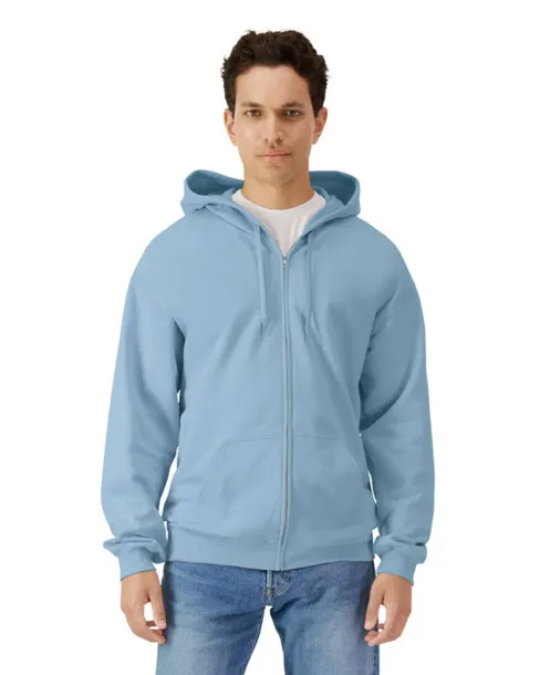 SOFTSTYLE® MIDWEIGHT FLEECE ADULT FULL ZIP HOODED SWEATSHIRT - Gildan Stone Blue