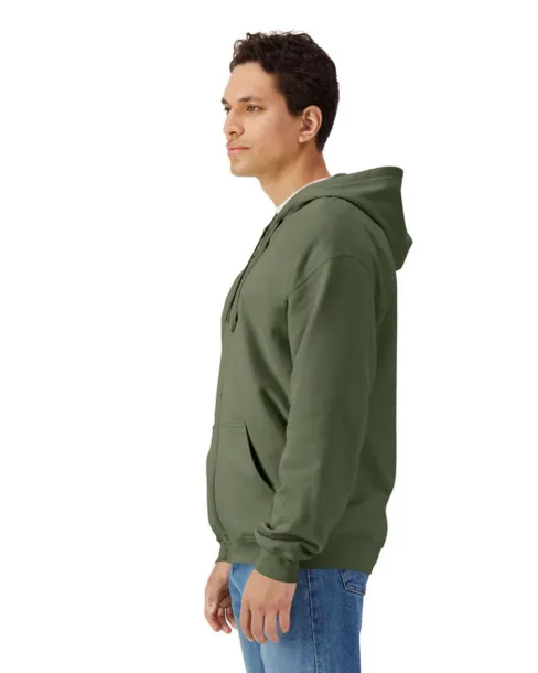 SOFTSTYLE® MIDWEIGHT FLEECE ADULT FULL ZIP HOODED SWEATSHIRT - Gildan Military Green
