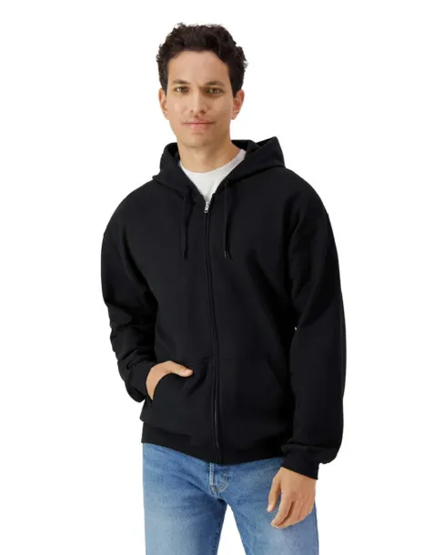 SOFTSTYLE® Flis hoodie s patentnim zatvaračem, 285 g/m2 - Gildan Crna