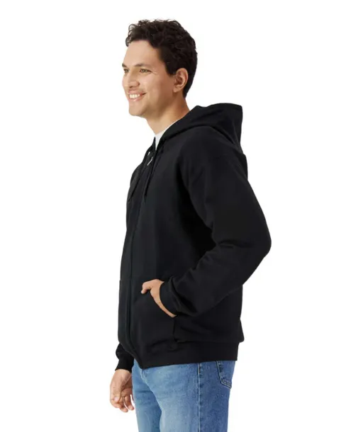 SOFTSTYLE® MIDWEIGHT FLEECE ADULT FULL ZIP HOODED SWEATSHIRT - Gildan Black