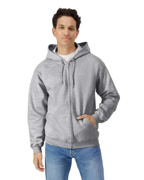 SOFTSTYLE® Flis hoodie s patentnim zatvaračem - Gildan Sport Grey