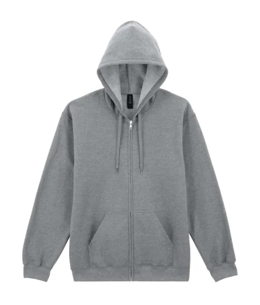 SOFTSTYLE® Flis hoodie s patentnim zatvaračem, 285 g/m2 - Gildan Ideal Oxford Grey